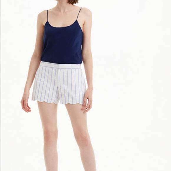 Club Monaco Amber Short Raj Blue Stripe Size 2 - Picture 1 of 14